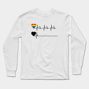 LGBT Heartbeat , Heartbeat lgbt , LGBT heartbeat LGBT rainbow heartbeat gay and lesbian pride , LBGT Gift Heartbeat Pride Long Sleeve T-Shirt